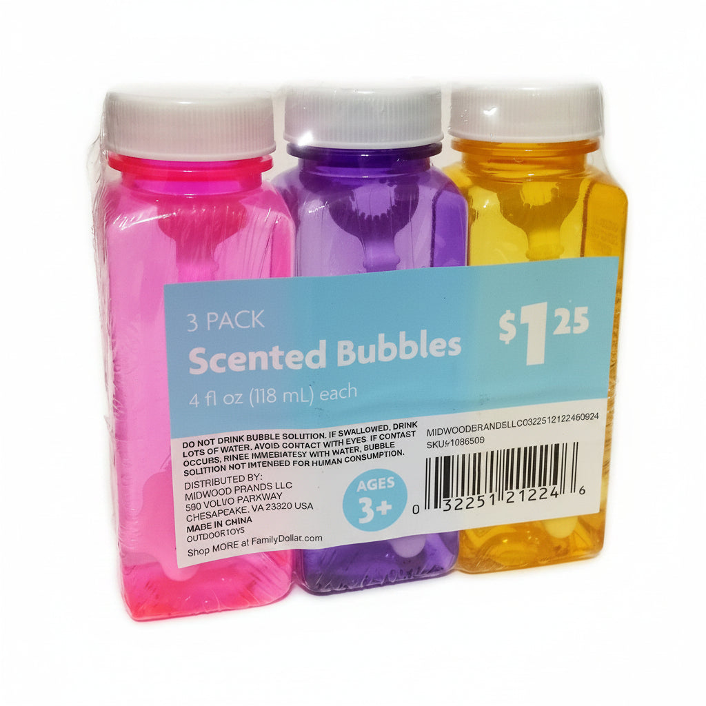3 Pack Scented Bubbles
